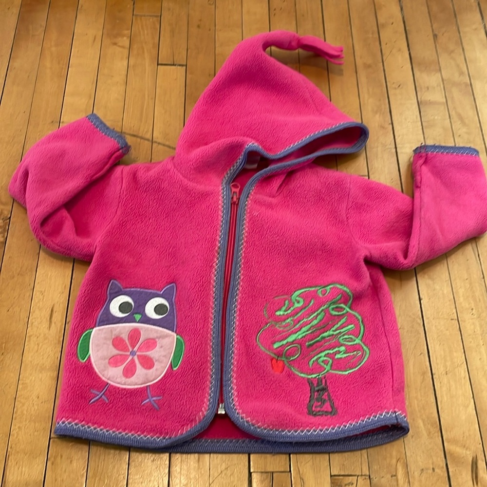Hanna andersson size 80 pink zip sweatshirt
